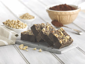 C17998 - Gluten Free & Vegan Praline Brownie pre-cut. Available from MKG Foods, your foodservice partner in the Midlands.